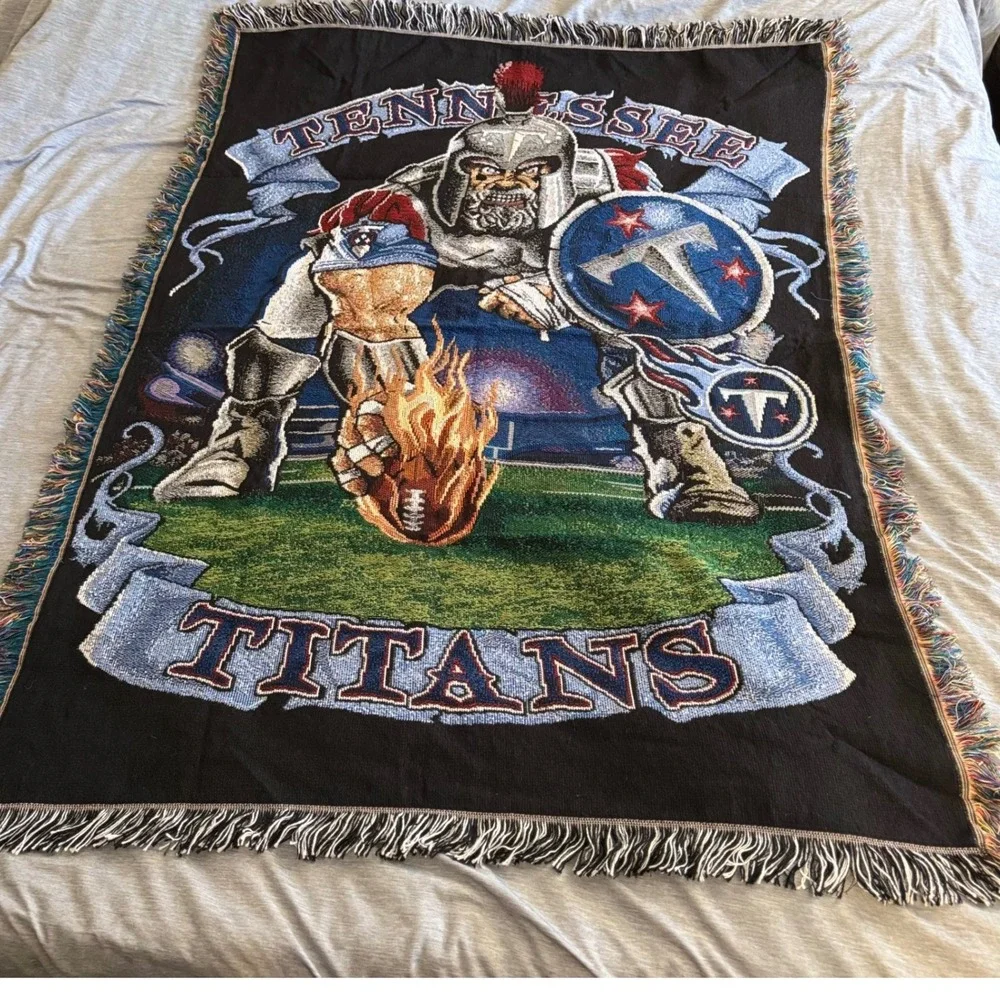 Tennessee Titans NFL Woven Tapestry Throw Blanket Northwest Co 47x60 Made in USA